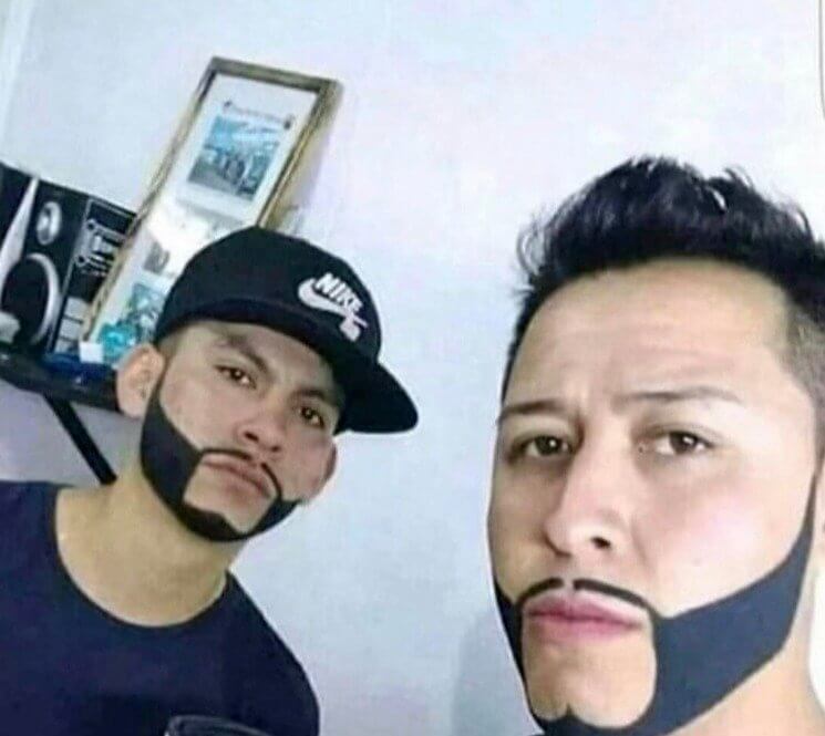 "if Women Paint Their Eyebrows, We Can Paint Our Beards"