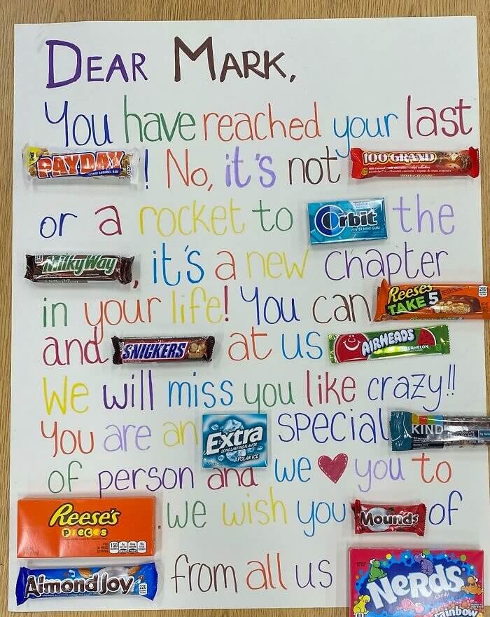 Candy Bar Sign Delivers a Sweet Message