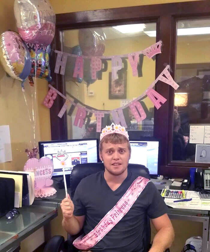 An Office Birthday That Went Royal Pink