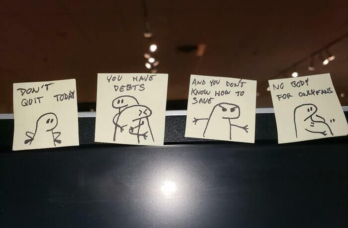 A Coworker's Stick Figure Sticky Note Saga