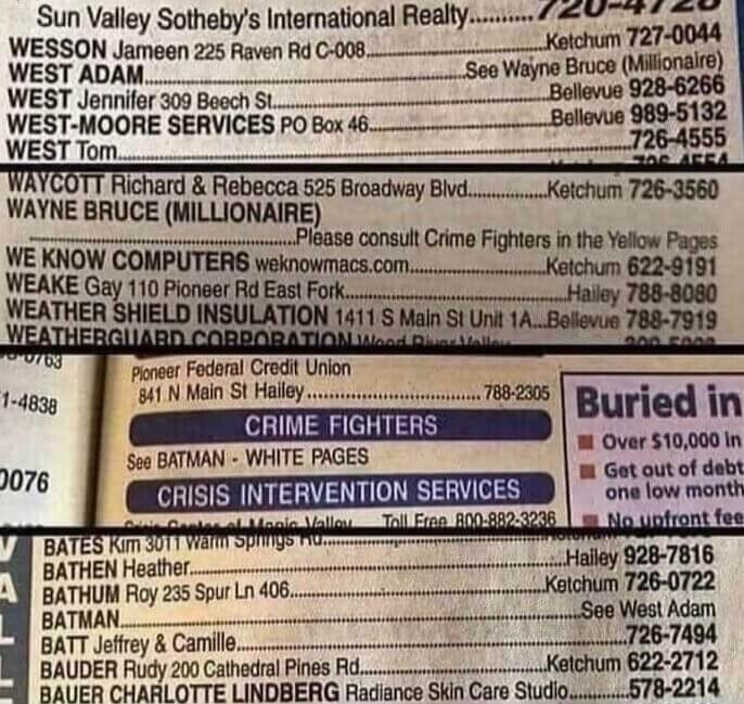 It Turns Out Batman Lived In... Idaho?