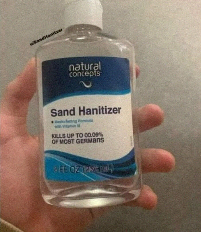 Hand Sanitizer Declares War on Germans