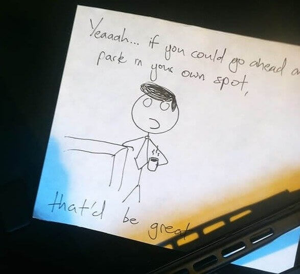A Drawing From "Office Space"