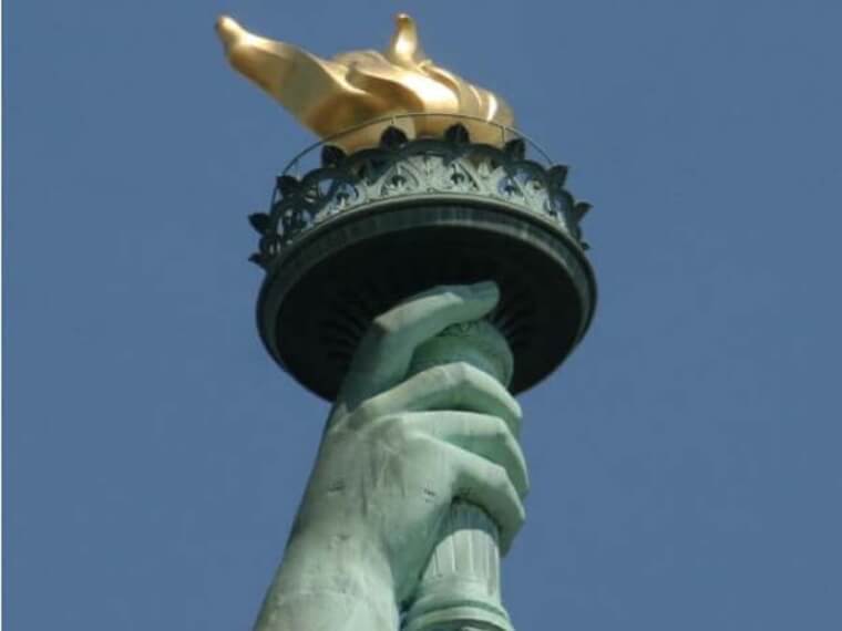 A Lookout Atop The Statue of Liberty